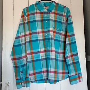JCrew plaid popover